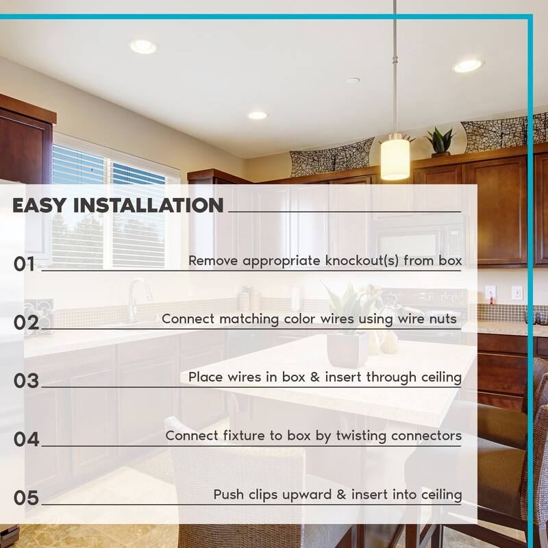 Luxrite 6" LED Recessed Lighting with JBox 24W 1850 Lumens 5 Color